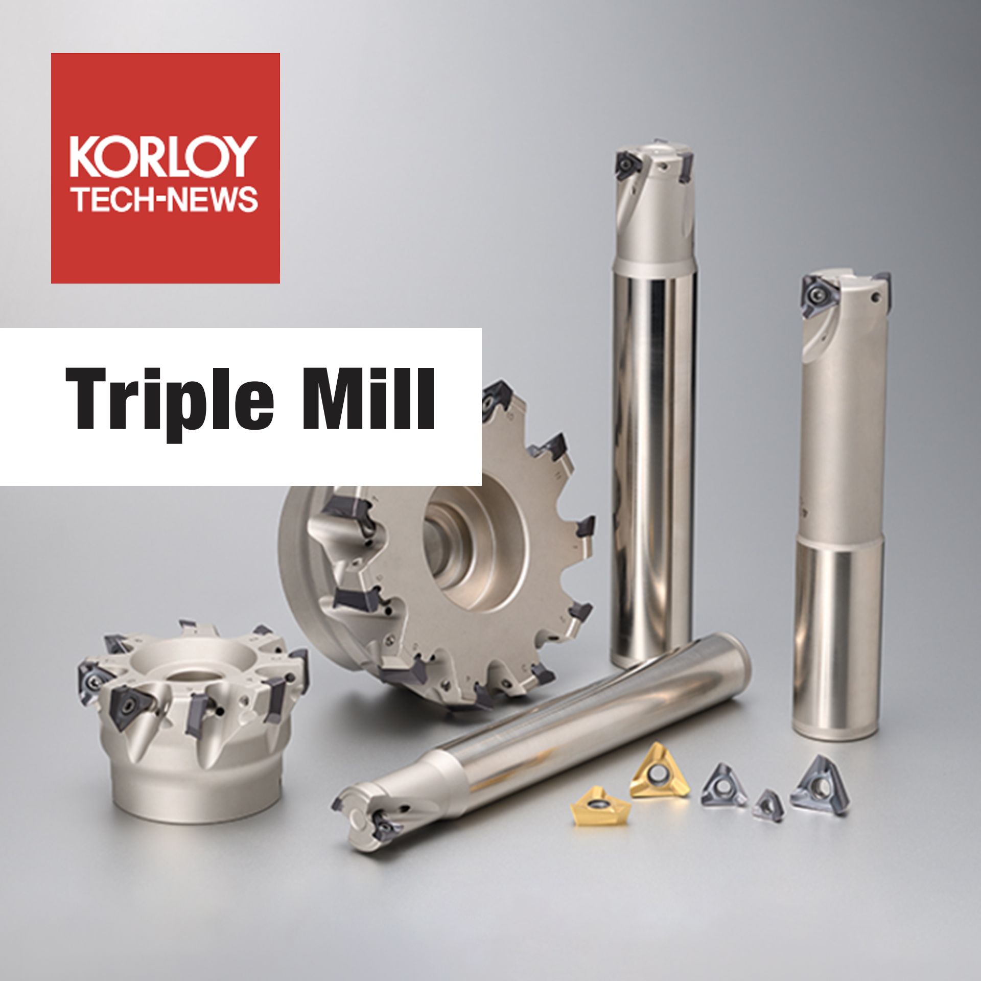 Triple Mill Korloy: fresa per lavorazioni con alte profondità di taglio