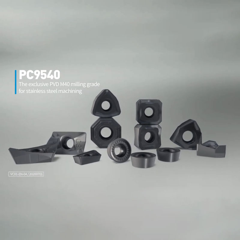 Nuovo grado per fresatura di acciaio inossidabile PC9540